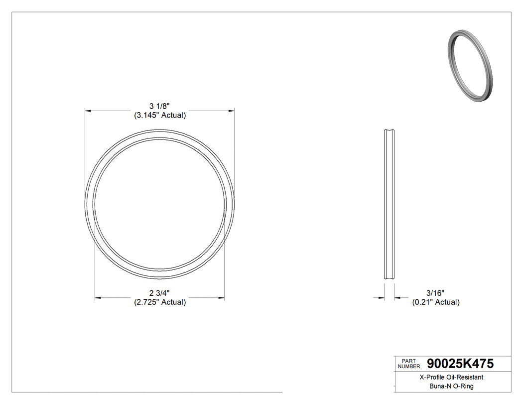 Technical drawing - 90025K475